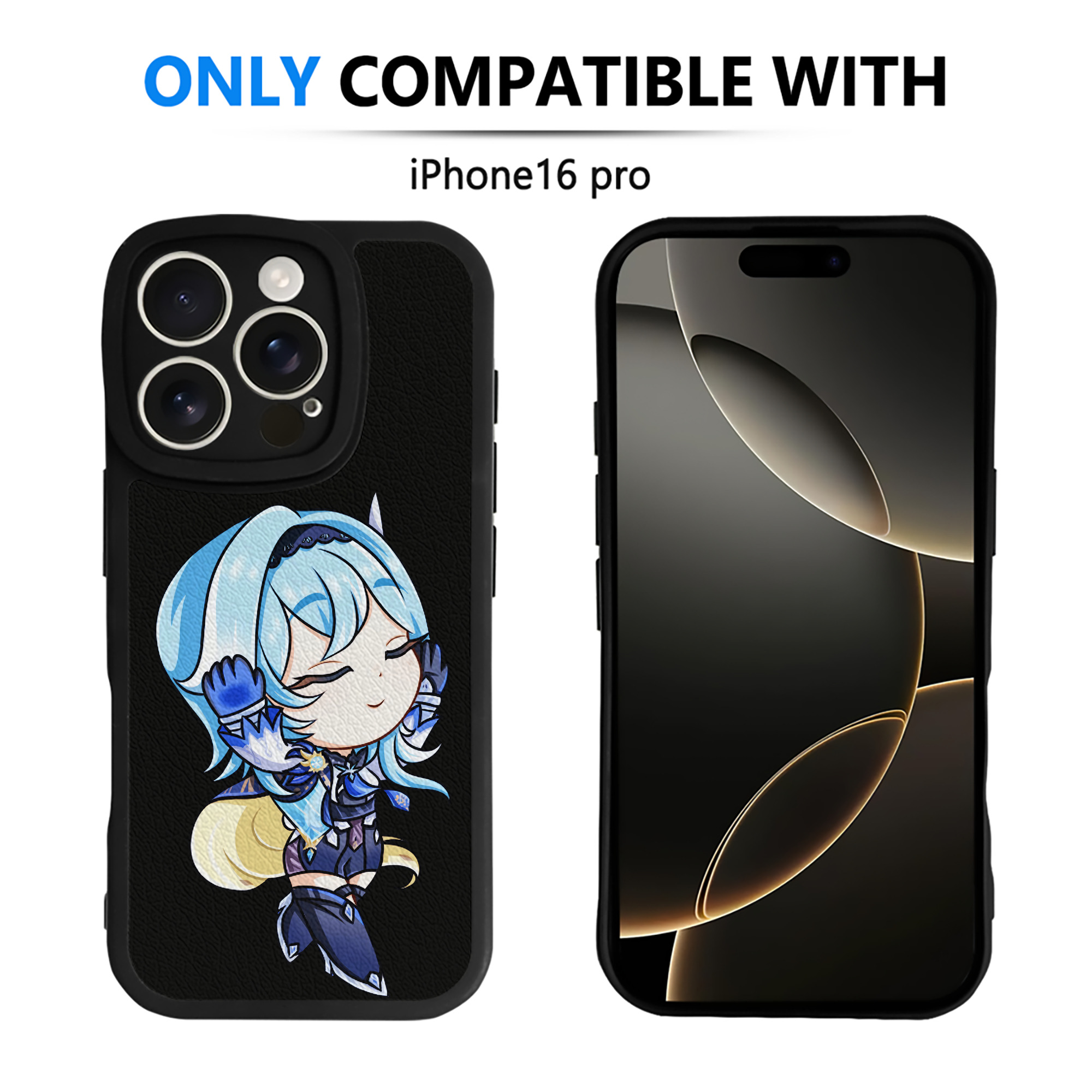 げんし神 优菈 ゆうら genshin Yūra 【iPhone 16シリーズ対応】シリコンスマホケース（レザー調） 材質：シリコン